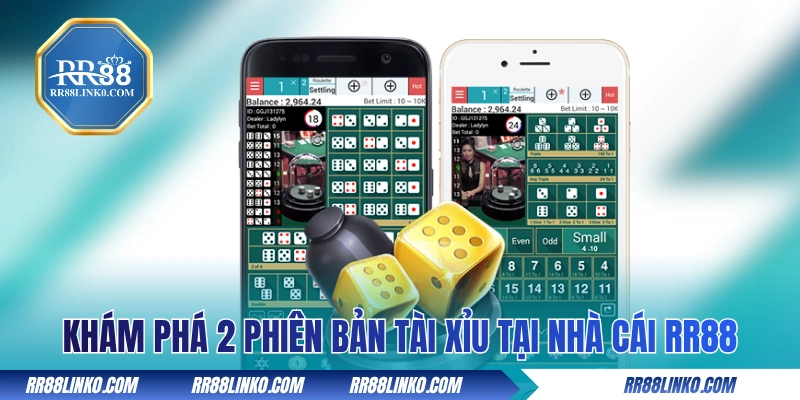 Khám phá 2 phiên bản tài xỉu tại nhà cái RR88